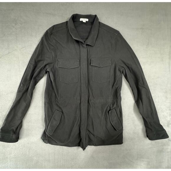 Standard James Perse Standard Utility Drawstring Jacket Coat Black Size 4‎ - Picture 1 of 15